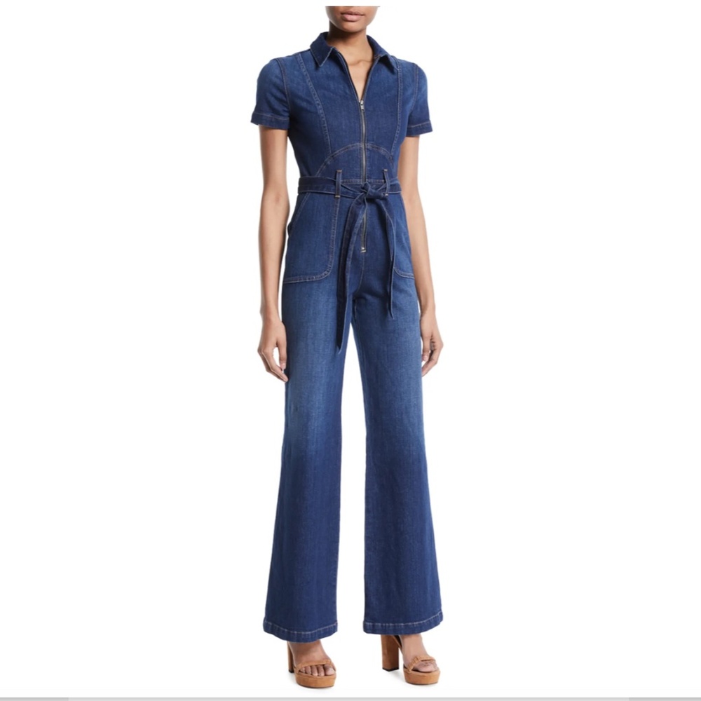 Alice + Olivia Gorgeous Collar Wide-Leg Jumpsuit Size 26 NWT